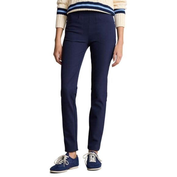 Lauren Ralph Lauren Eagle Preppy Old Money Lightweight Straight Leg Trousers 12 - Picture 1 of 7